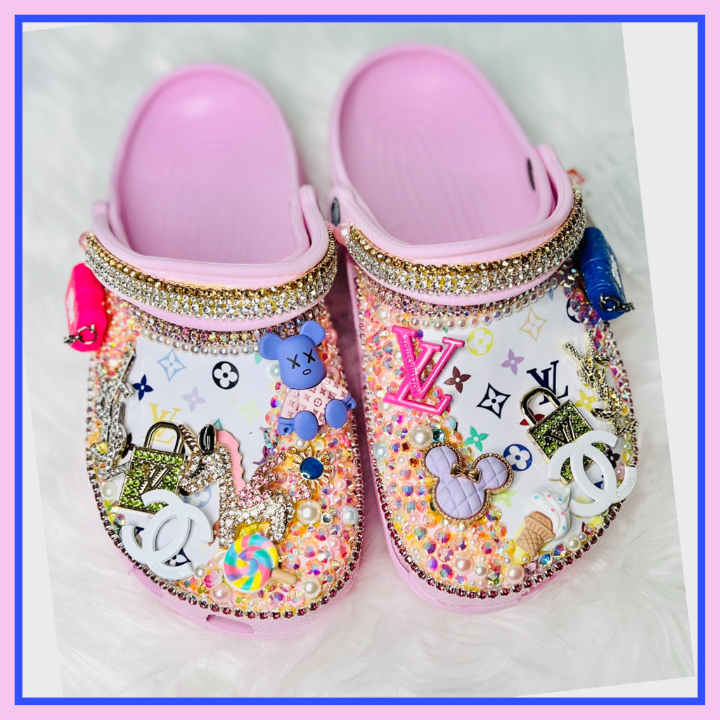 RTS Bling Crocs (Size W9/M7)