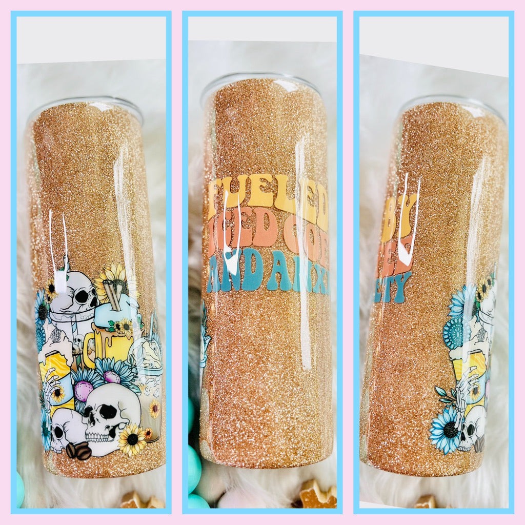 RTS Glittered Epoxied Tumbler 20oz