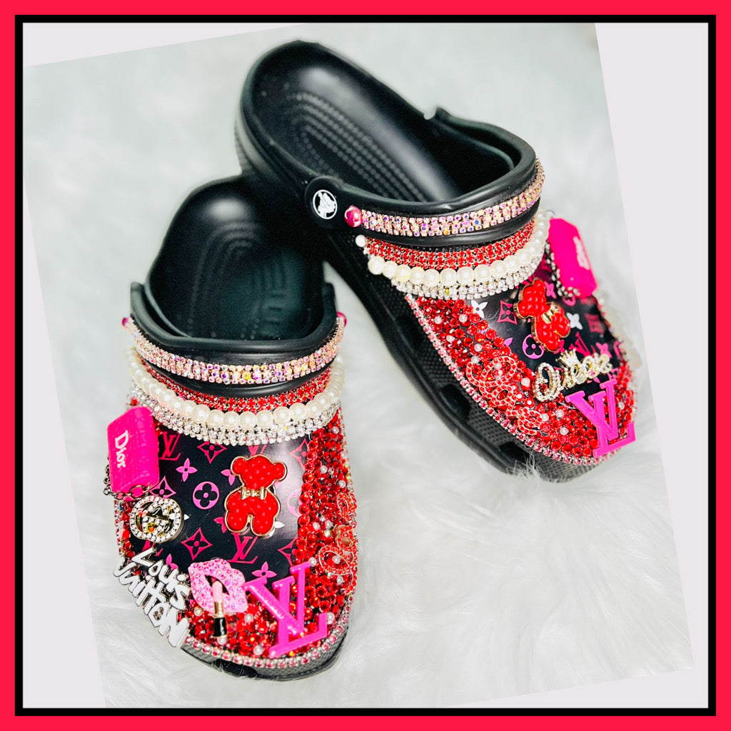 RTS Bling Crocs (Size W9/M7)